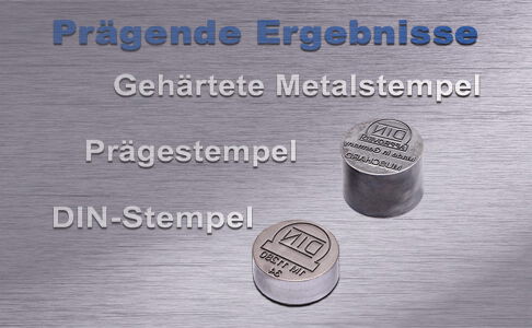 DIN stamps and embossing stamps for license plates