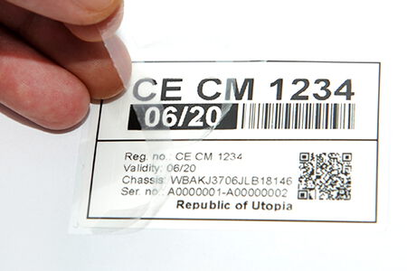 3rd License Plate & Windshield Sticker / Label