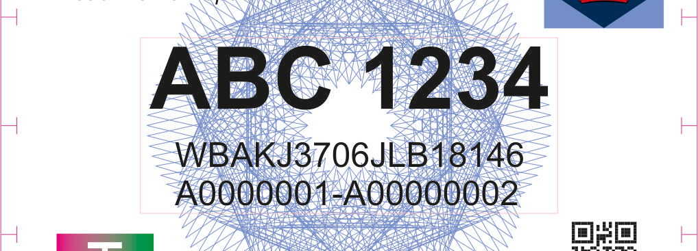 3rd License Plate & Windshield Sticker / Label